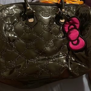 Hello Kitty Large Embossed Quilted Shoulder Bag